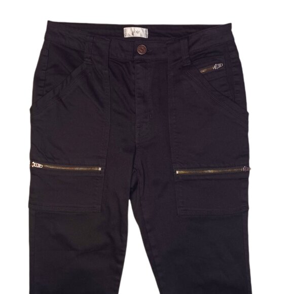 Joie Womens Size 6/28 Skinny Jeans Black Split Zippers Cargo Pocket Ladies Sz 6 - Picture 5 of 9